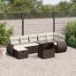 Preview: ARDEBO.de - 8-tlg. Garten-Sofagarnitur mit Kissen Braun Poly Rattan