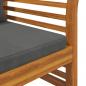 Preview: Sofabank mit Dunkelgrauen Kissen Massivholz Akazie 
