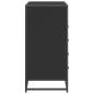 Preview: Schubladenschrank Schwarz 70x41x83,5 cm Holzwerkstoff