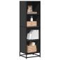 Preview: ARDEBO.de - Bücherregal Schwarz 40x35x139 cm Holzwerkstoff