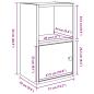 Preview: Bücherregal Grau Sonoma 31x24x52 cm Holzwerkstoff