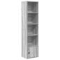 Preview: Bücherregal Grau Sonoma 31x24x127 cm Holzwerkstoff