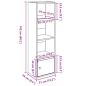 Preview: Bücherregal Sonoma-Eiche 31x24x102 cm Holzwerkstoff