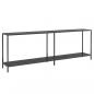 Preview: Konsolentisch Schwarz 220x35x75,5 cm Hartglas