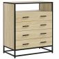 Preview: Schubladenschrank Sonoma-Eiche 70x41x83,5 cm Holzwerkstoff