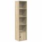Preview: Bücherregal Sonoma-Eiche 31x24x127 cm Holzwerkstoff