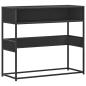 Preview: Konsolentisch Schwarz 90x35x80 cm Holzwerkstoff
