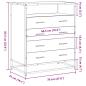 Preview: Schubladenschrank Räuchereiche 70x41x83,5 cm Holzwerkstoff