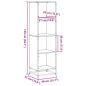 Preview: Bücherregal Braun Eichen-Optik 40x35x139 cm Holzwerkstoff