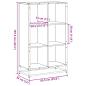 Preview: Bücherregal Braun Eichen-Optik 65,5x33x107,5 cm Holzwerkstoff