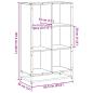 Preview: Bücherregal Räuchereiche 65,5x33x107,5 cm Holzwerkstoff