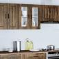 Preview: Küchen-Hängeschrank mit Glastür Porto Räuchereiche