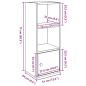 Preview: Bücherregal Weiß 31x24x77 cm Holzwerkstoff