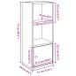 Preview: Bücherregal Altholz-Optik 31x24x77 cm Holzwerkstoff