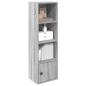 Preview: ARDEBO.de - Bücherregal Grau Sonoma 31x24x102 cm Holzwerkstoff