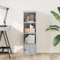 Preview: Bücherregal Grau Sonoma 31x24x102 cm Holzwerkstoff
