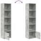 Preview: Bücherregal Betongrau 31x24x127 cm Holzwerkstoff