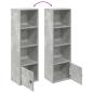 Preview: Bücherregal Betongrau 31x24x102 cm Holzwerkstoff