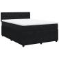 Preview: Boxspringbett mit Matratze Schwarz 140x190 cm Samt