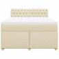Preview: Boxspringbett mit Matratze Creme 160x200 cm Stoff