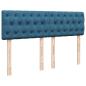 Preview: Boxspringbett mit Matratze Blau 140x190 cm Samt