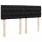 Preview: Boxspringbett mit Matratze Schwarz 140x190 cm Samt
