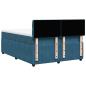 Preview: Boxspringbett mit Matratze Blau 140x190 cm Samt