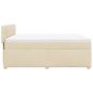 Preview: Boxspringbett mit Matratze Creme 160x200 cm Stoff