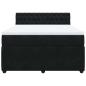 Preview: Boxspringbett mit Matratze Schwarz 140x200 cm Samt