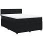 Preview: Boxspringbett mit Matratze Schwarz 140x200 cm Samt