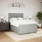 Preview: Boxspringbett mit Matratze Hellgrau 140x190 cm Samt