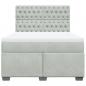 Preview: Boxspringbett mit Matratze Hellgrau 140x190 cm Samt