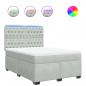 Preview: Boxspringbett mit Matratze Hellgrau 140x200 cm Samt