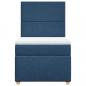 Preview: Boxspringbett mit Matratze Blau 80x200 cm Stoff
