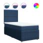 Preview: Boxspringbett mit Matratze Blau 80x200 cm Stoff