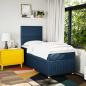 Preview: Boxspringbett mit Matratze Blau 80x200 cm Stoff