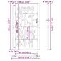 Preview: Gartentor 105x205 cm Cortenstahl Bambus-Design