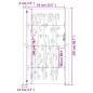 Preview: Gartentor 105x205 cm Cortenstahl Bambus-Design