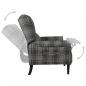 Preview: Relaxsessel Verstellbar Grau Stoff