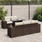 Preview: ARDEBO.de - 6-tlg. Garten-Sofagarnitur mit Kissen Braun Poly Rattan