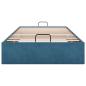 Preview: Ottoman-Bett ohne Matratze Dunkelblau 90x190 cm Samt