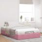 Preview: Ottoman-Bett ohne Matratze Rosa 120x190 cm Samt
