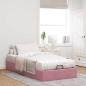 Preview: Ottoman-Bett ohne Matratze Rosa 90x200 cm Samt