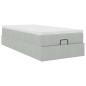 Preview: Ottoman-Bett mit Matratze Hellgrau 100x200 cm Samt