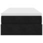 Preview: Ottoman-Bett mit Matratze Schwarz 100x200 cm Samt