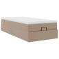 Preview: Ottoman-Bett mit Matratze Cappuccino-Braun 90x200 cm Kunstleder