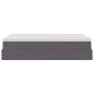 Preview: Ottoman-Bett mit Matratze Grau 120x190 cm Kunstleder