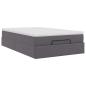 Preview: Ottoman-Bett mit Matratze Grau 120x190 cm Kunstleder