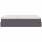 Preview: Ottoman-Bett mit Matratze Grau 120x200 cm Kunstleder