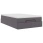 Preview: Ottoman-Bett mit Matratze Grau 120x200 cm Kunstleder